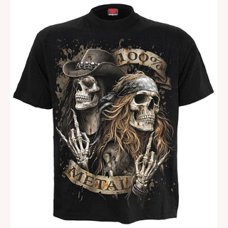 Spiral T-Shirt: Pure Metal (Black) (Back Print)
