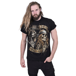 Spiral T-Shirt: Pure Metal (Black) (Back Print)