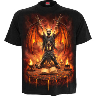 Spiral T-Shirt: Skeletal Worship (Black) (Back Print)