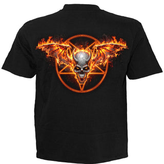 Spiral T-Shirt: Skeletal Worship (Black) (Back Print)