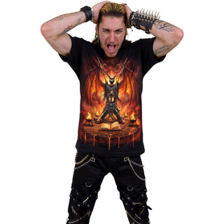 Spiral T-Shirt: Skeletal Worship (Black) (Back Print)