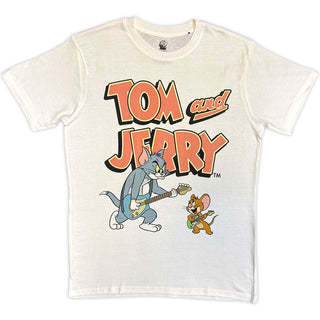 Tom & Jerry T-Shirt: Playing Guitar (White)