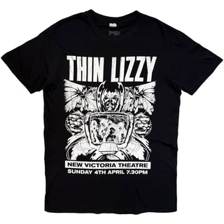 Thin Lizzy T-Shirt: Jailbreak Flyer Cleveland '76 (Black) (Back Print)