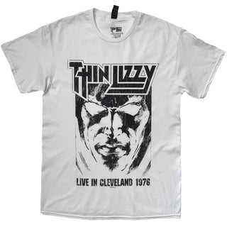 Thin Lizzy T-Shirt: Jailbreak Live In Cleveland '76 (White)