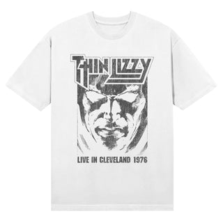 Thin Lizzy T-Shirt: Jailbreak Live In Cleveland '76 (White)