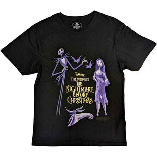 Disney Unisex T-Shirt: The Nightmare Before Christmas Purple Characters (Embellished)