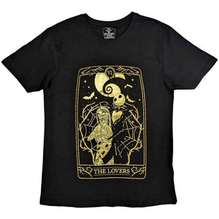 Disney Unisex T-Shirt: The Nightmare Before Christmas Jack & Sally Lovers (Embellished)