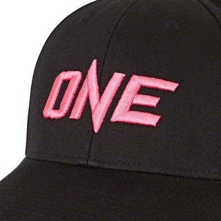 Tokyo Time Unisex Baseball Cap: One Championship Pink Logo (Black)
