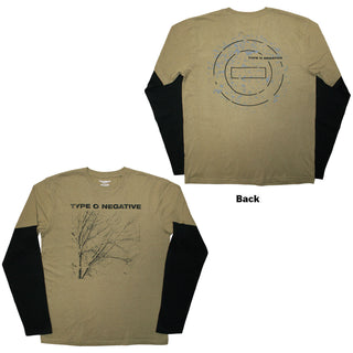 Type O Negative Layered Long Sleeve T-Shirt: Tree (Black & Green) (Back Print)