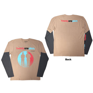 Twenty One Pilots Layered Long Sleeve T-Shirt: Vessel (Grey & Sand)
