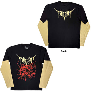 Trivium Layered Long Sleeve T-Shirt: Red Demon (Black & Sand) (Back Print)