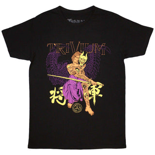 Trivium Unisex T-Shirt: Kanji (Black) (Back Print)