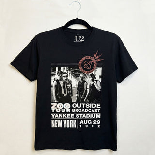 U2 Carbon T-Shirt: Zoo TV Tour NY Poster 08.29.92 (Black)