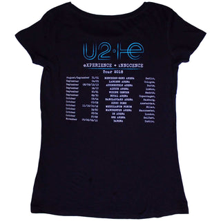 U2 Ladies Babydoll T-Shirt: Logo 2018 (Navy Blue) (Ex-Tour)