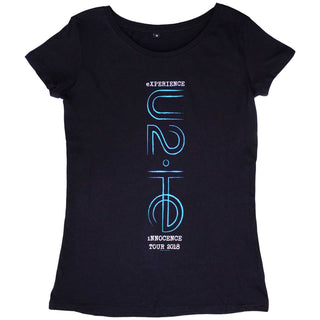 U2 Ladies Babydoll T-Shirt: Logo 2018 (Navy Blue) (Ex-Tour)