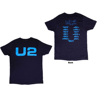 U2 Unisex T-Shirt: Logo E+I 2018 Tour Dates (Back Print/Ex-Tour)