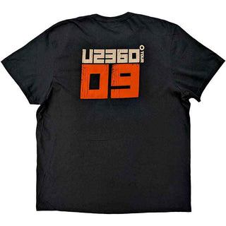 U2 T-Shirt: 360 Degree Tour 2009 Orange Logo (Back Print & Ex-Tour)