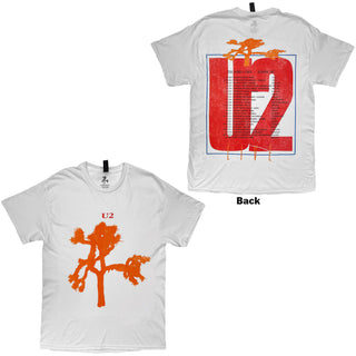 U2 T-Shirt: Joshua Tree European Tour '87 (White) (Back Print)