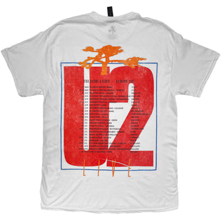 U2 T-Shirt: Joshua Tree European Tour '87 (White) (Back Print)