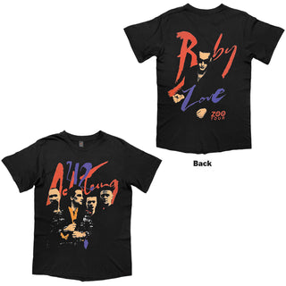 U2 T-Shirt: Achtung Baby Zoo TV Tour (Black) (Back Print)