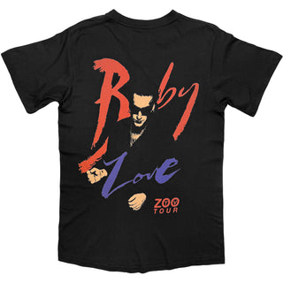 U2 T-Shirt: Achtung Baby Zoo TV Tour (Black) (Back Print)