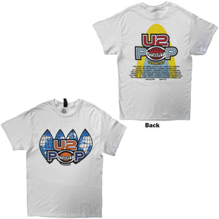 U2 T-Shirt: PopMart US Tour '97 (White) (Back Print)