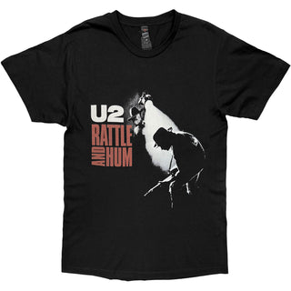 U2 T-Shirt: Rattle And Hum Photos (Black) (Back Print)