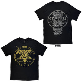 Venom T-Shirt: Welcome To Hell (Black) (Back Print)