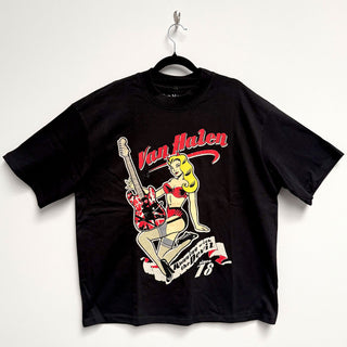 Van Halen Oversized T-Shirt: Running With The Devil (Black)