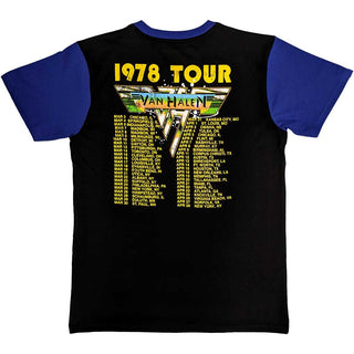 Van Halen Raglan T-Shirt: 1978 Tour Dates (Back Print)
