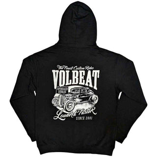 Volbeat Zipped Hoodie: Louder and Faster (Back Print)