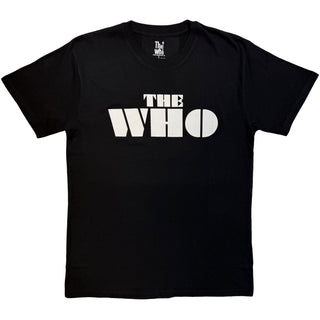 The Who T-Shirt: Block Logo Mono (Black)