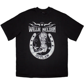 Willie Nelson Oversized T-Shirt: Outlaw (Black)