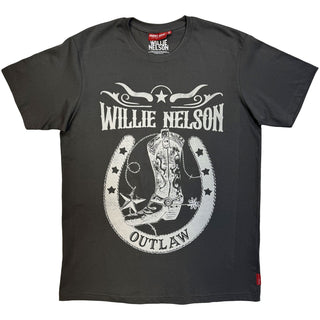 Willie Nelson  Unplugged T-Shirt: Outlaw (Charcoal Grey)