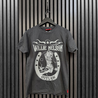 Willie Nelson Unplugged T-Shirt: Outlaw (Charcoal Grey)