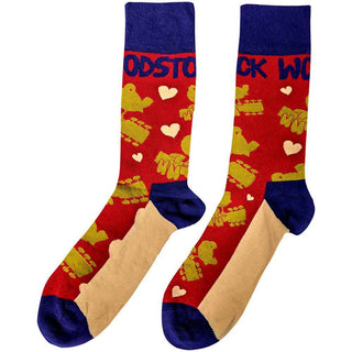 Woodstock Ankle Socks: Birds & Hearts