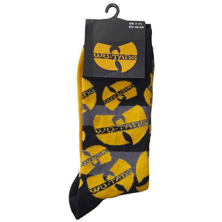 Wu-Tang Clan Ankle Socks: Logos Yellow