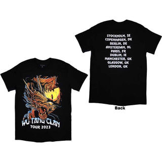 Wu-Tang Clan Unisex T-Shirt: Tour '23 Dragon Back Print (Back Print & Ex-Tour)