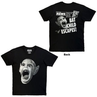Weekly World News T-Shirt: Jumbo Bat Boy (Black) (Back Print)