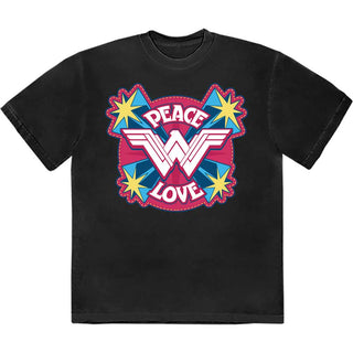 DC Comics Unisex T-Shirt: Wonder Woman Peace & Love