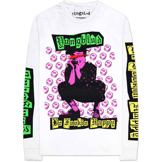 Yungblud Unisex Long Sleeve T-Shirt: Punker (White) (Back & Sleeve Print)