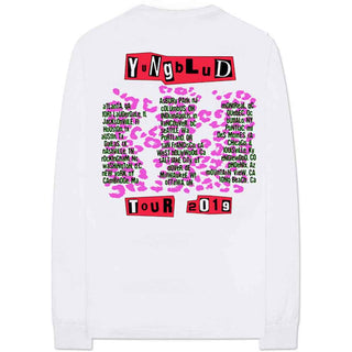 Yungblud Unisex Long Sleeve T-Shirt: Tour (White) (Back & Sleeve Print)
