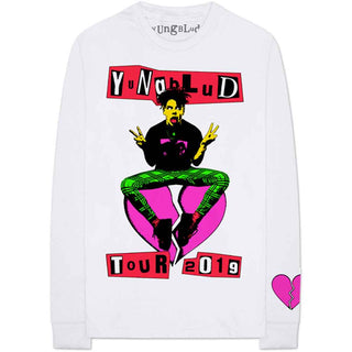 Yungblud Unisex Long Sleeve T-Shirt: Tour (White) (Back & Sleeve Print)