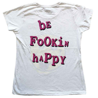 Yungblud Ladies Slim Fit T-Shirt: Raver Smile (Back Print)