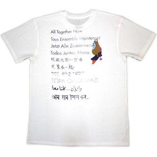 The Beatles Unisex Long Sleeve T-Shirt: Yellow Submarine Heads Collage (Yellow) (Wash Collection)