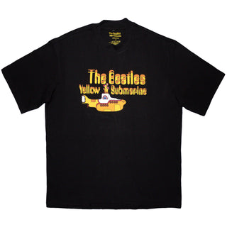 The Beatles Oversized T-Shirt: Logo & Sub (Black)