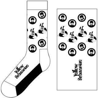 The Beatles Ankle Socks: Band & Meanies Monochrome