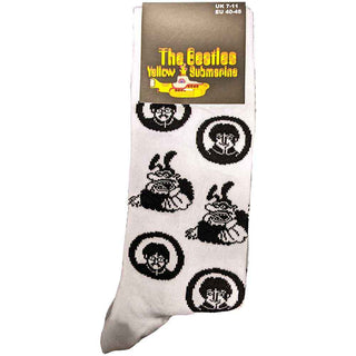 The Beatles Ankle Socks: Band & Meanies Monochrome