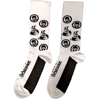 The Beatles Ankle Socks: Band & Meanies Monochrome