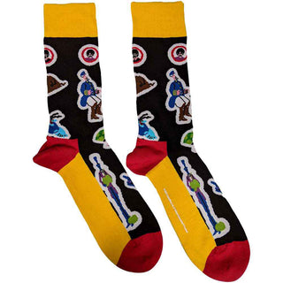 The Beatles Ankle Socks: Portholes & Characters (Black)